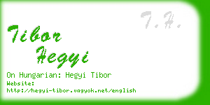 tibor hegyi business card